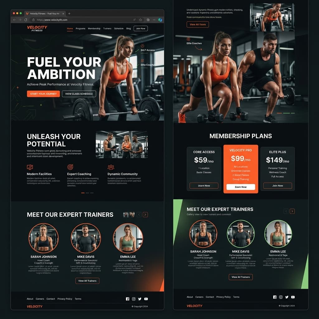 Pulse Gym & Fitness website preview