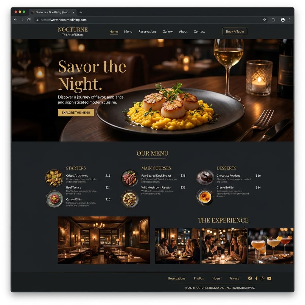 La Piazza Italian Bistro website preview